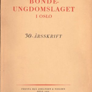 30-årsskrift. Prent hjå Johansen & Nielsen,