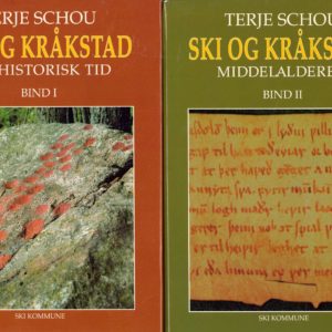Ski og Kråkstad inntil omkring 1500. Forhistorisk tid. Fra øyrike til jordbruksbygder. - Middelalderen. Fra nyryddingstid til ødegårdstid. Skis og Kråkstads historie. 2 bind. Utgitt av Ski kommune,