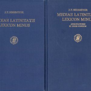 Mediae Latinitatis Lexicon Minus. Lexique Latin Médiéval-Francais/Anglais. A Medieval Latin - French/English Dictionary. + Abbrevationes. 2 bind.