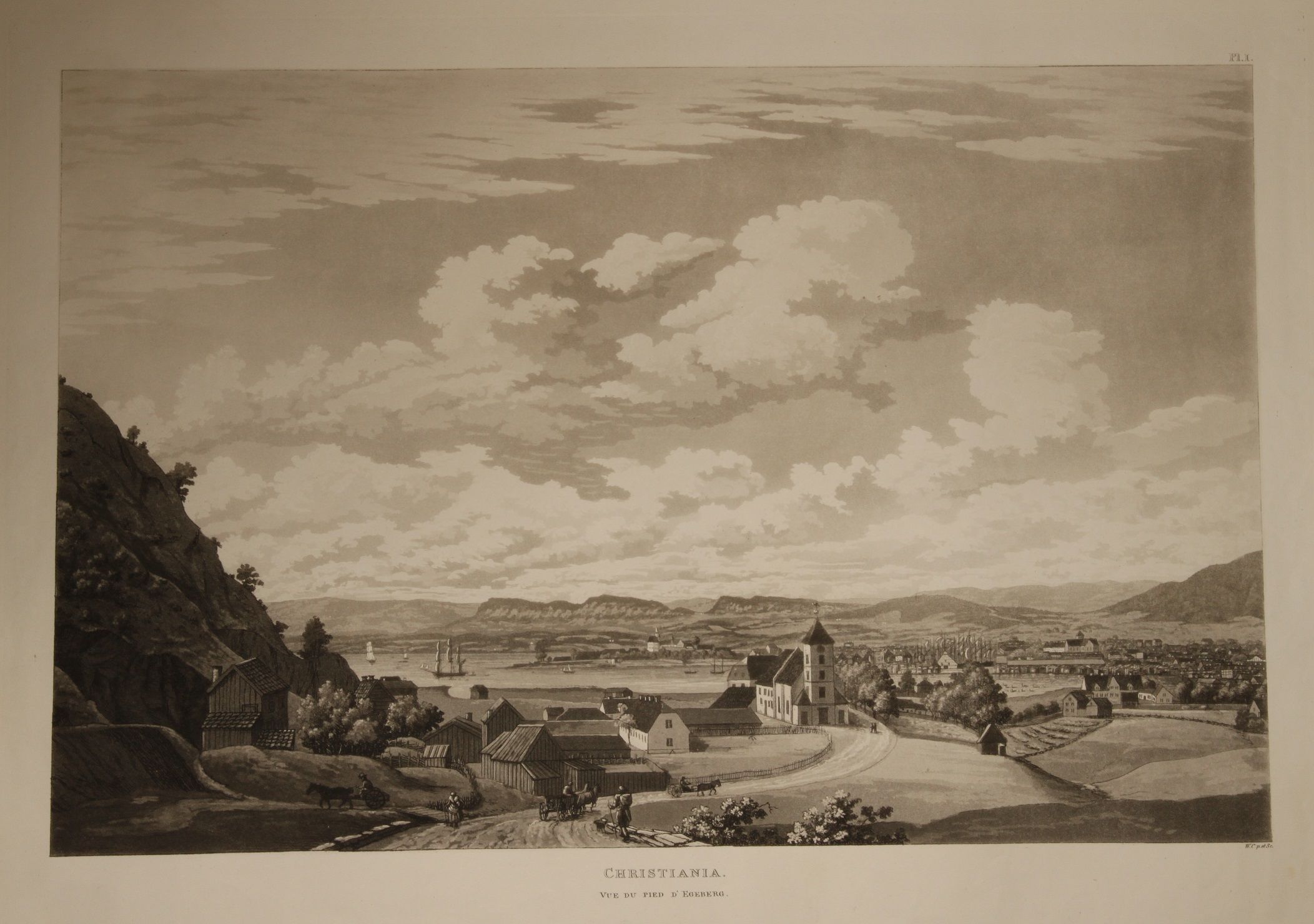 Voyage pittoresque aux Alpes norvégiennes. Del I-III. Komplett med 24 akvatinter på 18 blad. 3 tittelblad. Plansjene i del III med blåtonet himmel. I originale hefteomslag. + Tekstbind. - Bilde 2
