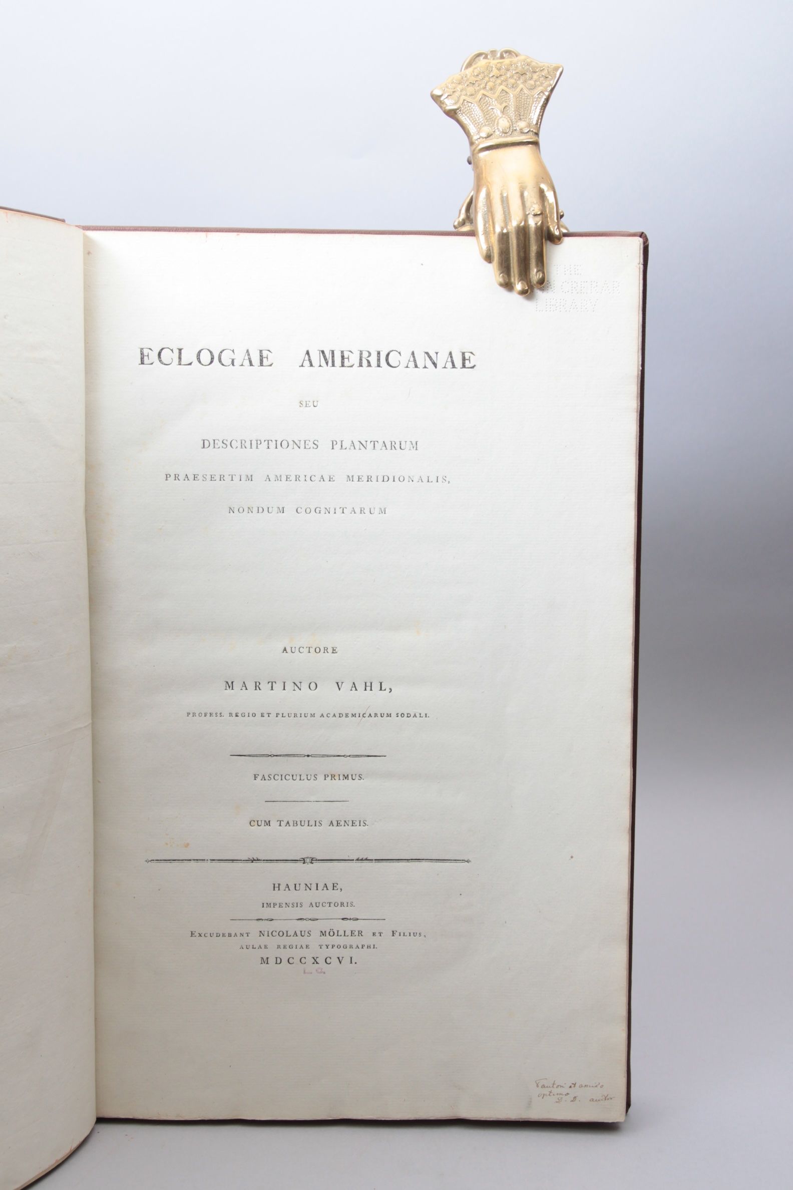 Eclogae Americanae seu descriptiones plantarum praesertim Americae Meridionalis nondum cognitarum. I-III.