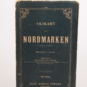 Skikart over Nordmarken. Med tilstödende Trakter.x Maalestok 1: 50.000. Udarbeidet av -. paa Grundlag av Akerselvens Brugseierforenings Kart i Maalestok 1:10.000 og Norges geogr. Opmaalings karter.